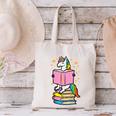 Unicorn Read Reading Book Librarian America Girls Women Canvas Tote Bag