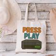 VHS Cassette Retro Analog Nostalgia Theme Premium Canvas Tote Bag