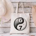 Vintage 6 7 Sketch Yin Yang Namaste Six Seven Nostalgia Canvas Tote Bag