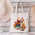 Vintage Books Tea Lovers Fall Autumn Leaves And Pumpkins Canvas Tote Bag Vintage Books Tea Lovers Fall Autumn Leaves And Pumpkins Canvas Tote Bag