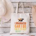 Vintage I Graduated Can I Go Back To Bed Now Graduation Canvas Tote Bag