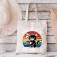 Women's Hang On Let Me Overthink Cat Coffee Retro Introvert Canvas Tote Bag