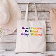 Women's Read Books Be Kind Stay Weird Book Lover Rainbow Canvas Tote Bag Women's Read Books Be Kind Stay Weird Book Lover Rainbow Canvas Tote Bag
