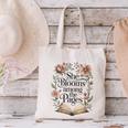 Women's She Blooms Among The Pages Women Mom Wife Floral Book Lover Canvas Tote Bag Women's She Blooms Among The Pages Women Mom Wife Floral Book Lover Canvas Tote Bag