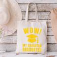 Wow Daughter Graduated Mom Dad Of A Senior Graduation Canvas Tote Bag