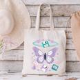 Y2K Butterfly Floppy Disk Art Digital Nostalgia Canvas Tote Bag
