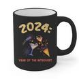 2024 Year Of The Introvert New Year Adventures Graphic Print Coffee Mug 2024 Year Of The Introvert New Year Adventures Graphic Print Coffee Mug