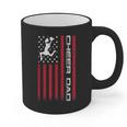 4th Of July US Flag Cheer Dad Shirt For Father's Cheer Graphic Print Coffee Mug