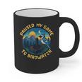 8-Bit Gamer Birder Blue Jay Arcade Nostalgia Nature Graphic Print Coffee Mug