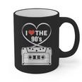 90s Nostalgia Cassette Heart Retro I Love The 90s Graphic Print Coffee Mug