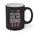 American Flag Dad Mom Awesome Like My Sons Graphic Print Coffee Mug