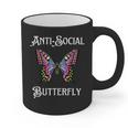 Antisocial Butterfly Aesthetic Introvert For Women Men Graphic Print Coffee Mug