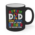Autism Dad Puzzle Ribbon Proud Son Hero Autism Awareness Graphic Print Coffee Mug