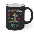 Autism Dad Son Father Autistic Kid Awareness Jesus Christian Graphic Print Coffee Mug