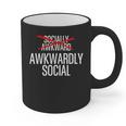 Awkwardly Social Socially Awkward Anxious Introverts Graphic Print Coffee Mug Awkwardly Social Socially Awkward Anxious Introverts Graphic Print Coffee Mug