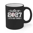 Back To School 2027 Baseball 2027 Graduation Class Of 2027 Graphic Print Coffee Mug