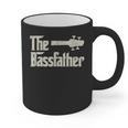 The Bassfather Distressed Bass Player Dad Fathers Day Graphic Print Coffee Mug