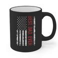 Best Dad Ever US American Flag Gift For Father's Day Short Sleeve Graphic Print Coffee Mug