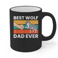 Best Wolf Dad Ever Graphic Print Coffee Mug