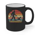 Bigfoot Walking a Dog Bernedoodle Dog Dad Graphic Print Coffee Mug