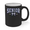 Blue Bow Coquette Floral Senior 2026 Graduation Class Graphic Print Coffee Mug