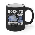 Born To Nap Forced To Exist Lazy Skeleton Couch Introverts Graphic Print Coffee Mug