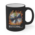 Buffering Glitched CD On Fire 2000s Nostalgia Graphic Print Coffee Mug