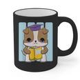 Bulldog Anime Pup Graduation Graphic Print Coffee Mug