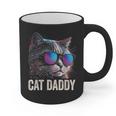 Cat Daddy Shirt Cat Sunglasses Cool Cat Dad Men Father Graphic Print Coffee Mug