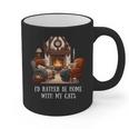 Cat Lover I'd Rather Be Home With My Cats Introvert Cozy Graphic Print Coffee Mug Cat Lover I'd Rather Be Home With My Cats Introvert Cozy Graphic Print Coffee Mug