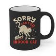 Cat Lover Sorry Cant Go Im An Indoor Introvert Cat Mom Graphic Print Coffee Mug