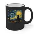 Cat Starry Night Van Gogh Cat For Cat Lover Cat Mom Cat Dad Graphic Print Coffee Mug
