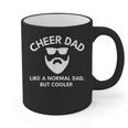 Cheer Dad Cheerleading Bearded Definition Graphic Print Coffee Mug