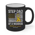 Childhood Cancer Survivor Support Step Dad Of A Warrior Graphic Print Coffee Mug