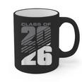 Class Of 2026 High School Senior Graduation Grey Sport Style Graphic Print Coffee Mug