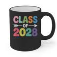 Class Of 2028 Colorful Graduation Graphic Print Coffee Mug