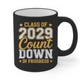 Class Of 2029 Count Down Fun First Day 8th Grade Graduation Graphic Print Coffee Mug