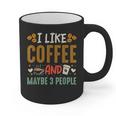 Coffee & Introvert Humor Tee Quote Cute Font Graphic Print Coffee Mug