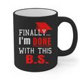 College GraduationShirt Senior Finally Done Graphic Print Coffee Mug