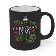 College Student Christmas Bachelors Degree Graduation Graphic Print Coffee Mug