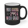 Colorful Proud Grandma 2024 NICU Graduate Baby Graduation Graphic Print Coffee Mug