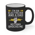 Cool Electrician For Men Dad Professional Electrician Graphic Print Coffee Mug
