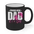 Cool Parent Apparel Proud New Dad It's A Girl Classic Fit Short Sleeve Crew Neck T-Shirt Small Graphic Print Coffee Mug
