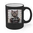 Cute Cat Mugshot Humorous Cat For Cats Lover Cat Mom Cat Dad Graphic Print Coffee Mug