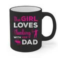 Cute Girls Hunting Dad Daughter Hunting Buddy Hunter Graphic Print Coffee Mug