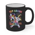 Dabbing 1st Grade Unicorn Graduation Class Of 2021 Nailed It Graphic Print Coffee Mug