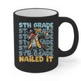 Dabbing Graduation Boy 5th Grade Nailed It Class Of 2025 Graphic Print Coffee Mug