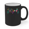Dachshund Doxie Weenie Mom Dad Heartbeat Tie Dye Dog Graphic Print Coffee Mug Dachshund Doxie Weenie Mom Dad Heartbeat Tie Dye Dog Graphic Print Coffee Mug