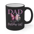 Dad 1st First Birthday Matching Family Butterfly Floral Graphic Print Coffee Mug