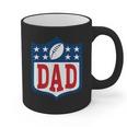 Dad American Football Happy Birthday Family Matching Retro Graphic Print Coffee Mug Dad American Football Happy Birthday Family Matching Retro Graphic Print Coffee Mug